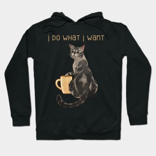 I do what I want - Tabby cat Hoodie